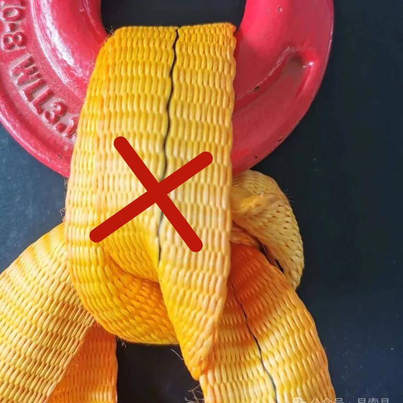 “吊裝帶不允許采用無(wú)掛入栓結(jié)環(huán)